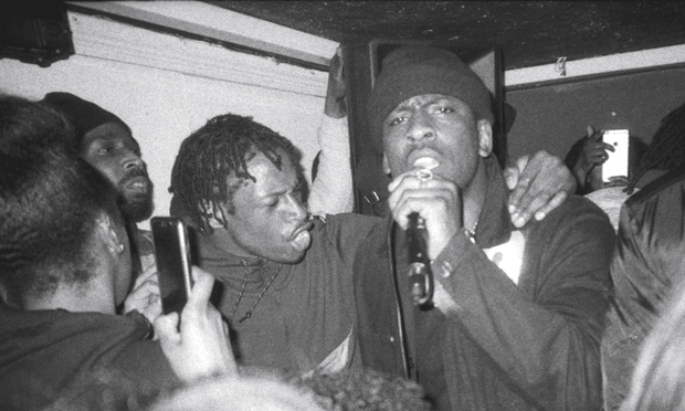 Skepta performing during the early grime scene